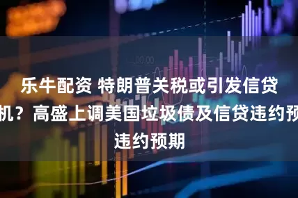 乐牛配资 特朗普关税或引发信贷危机?高盛上调美国垃圾债及信贷违约预期